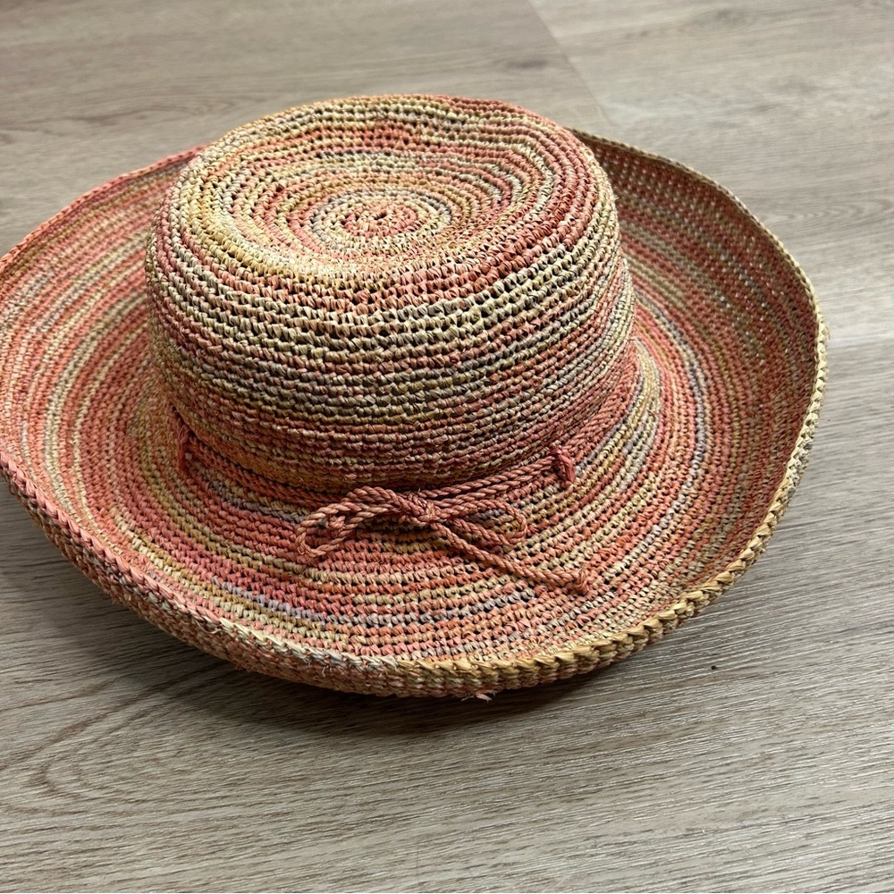 Helen Kaminski 100% Raffia Straw Multicolor Sun Hat - Picture 3 of 8